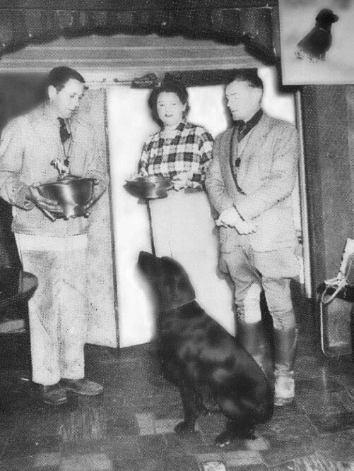 Trophy presentation at the 1943 National Retriever Championship