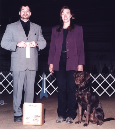 Finishing his CD obedience title